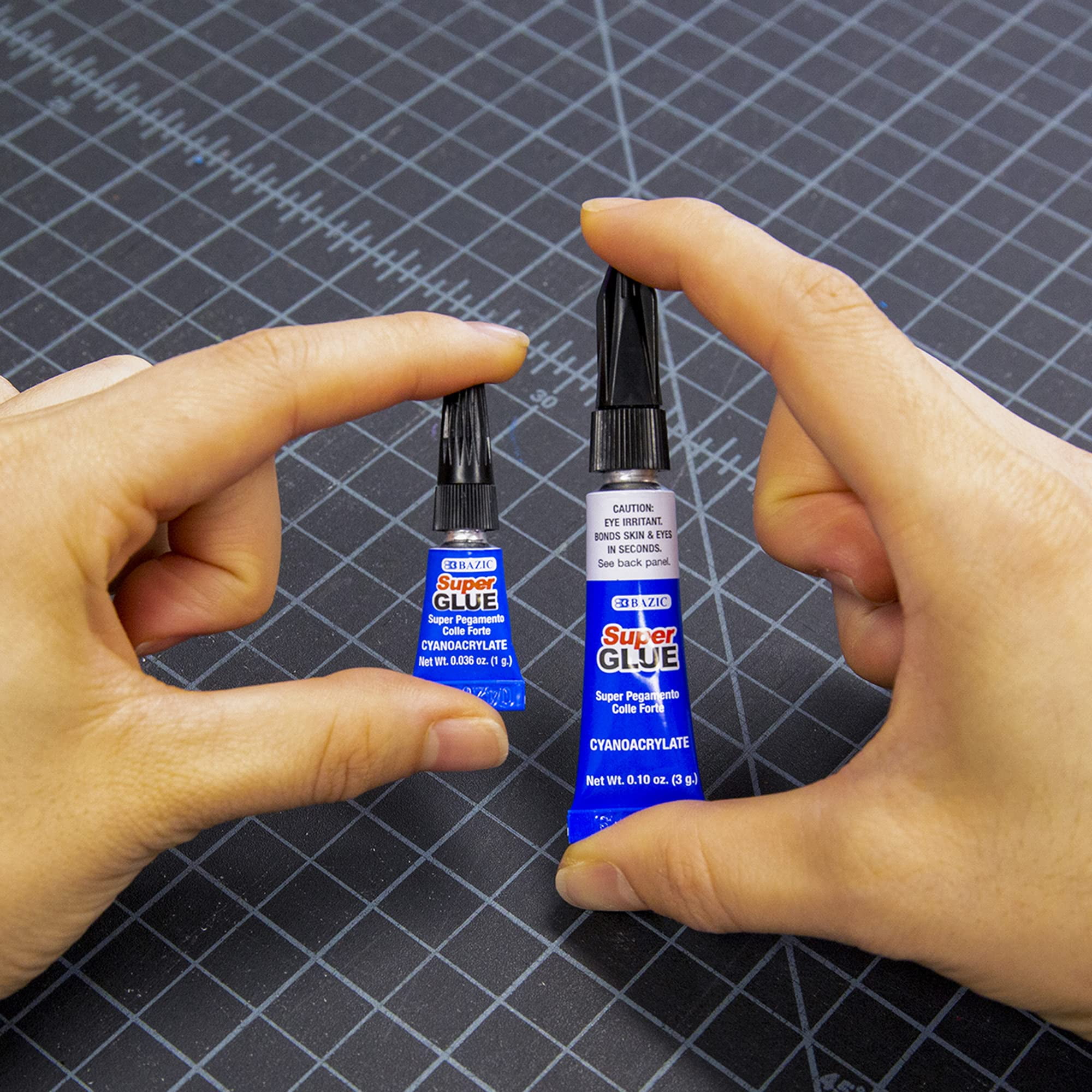 BAZIC Super Glue Instant Adhesive for Metal Plastic Wood and Ceramics (Clear, 0.10 oz, 4 Pack) 5zwcn