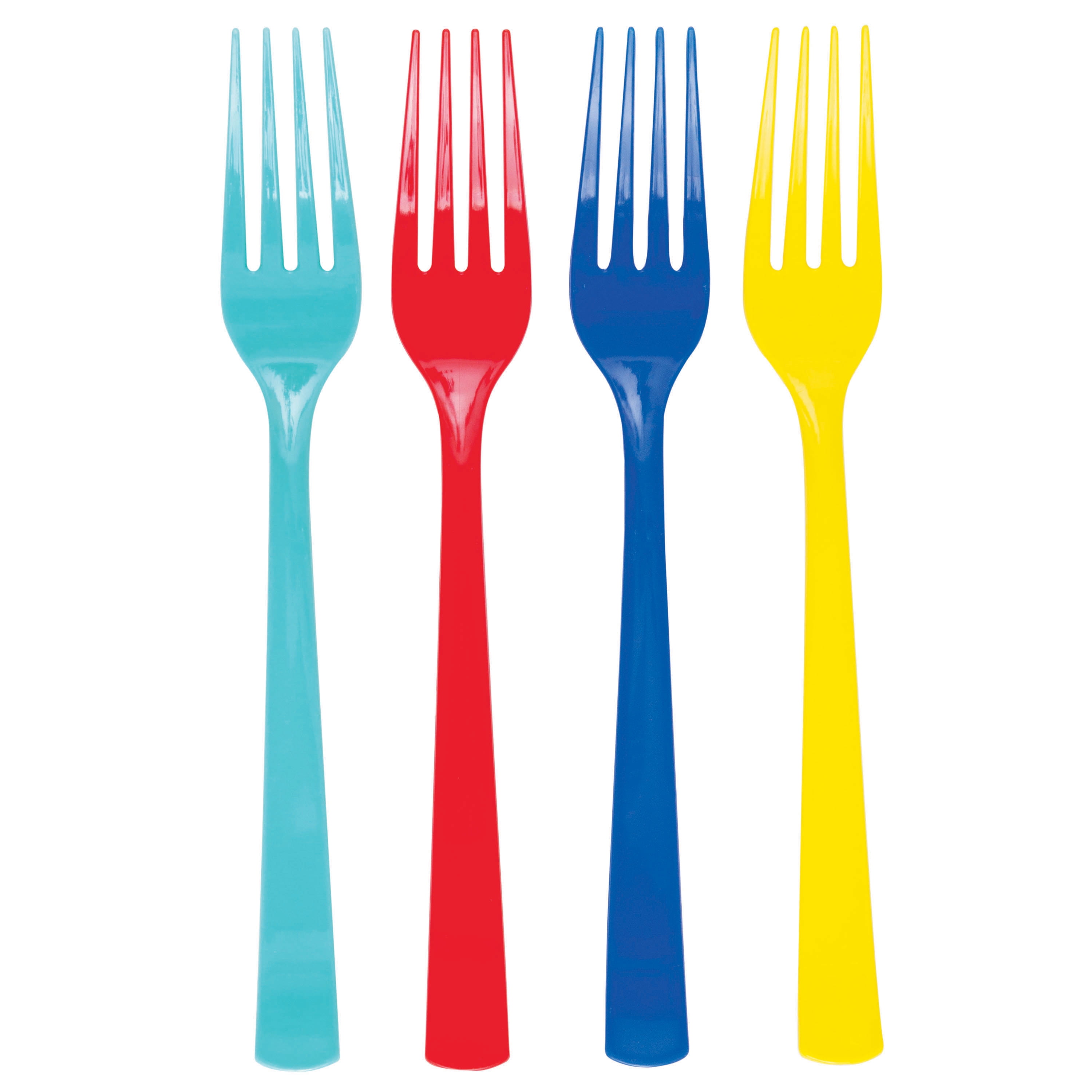 Way To Celebrate Disposable Cutlery Set, Party Supplies for Birthday and Events (Assorted Colors, 24 Pieces) pzjzr