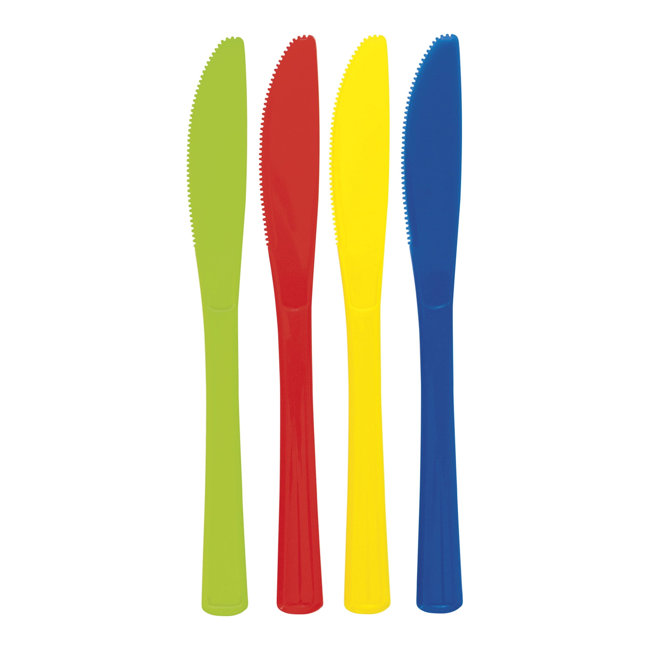 Way To Celebrate Disposable Cutlery Set, Party Supplies for Birthday and Events (Assorted Colors, 24 Pieces) pzjzr