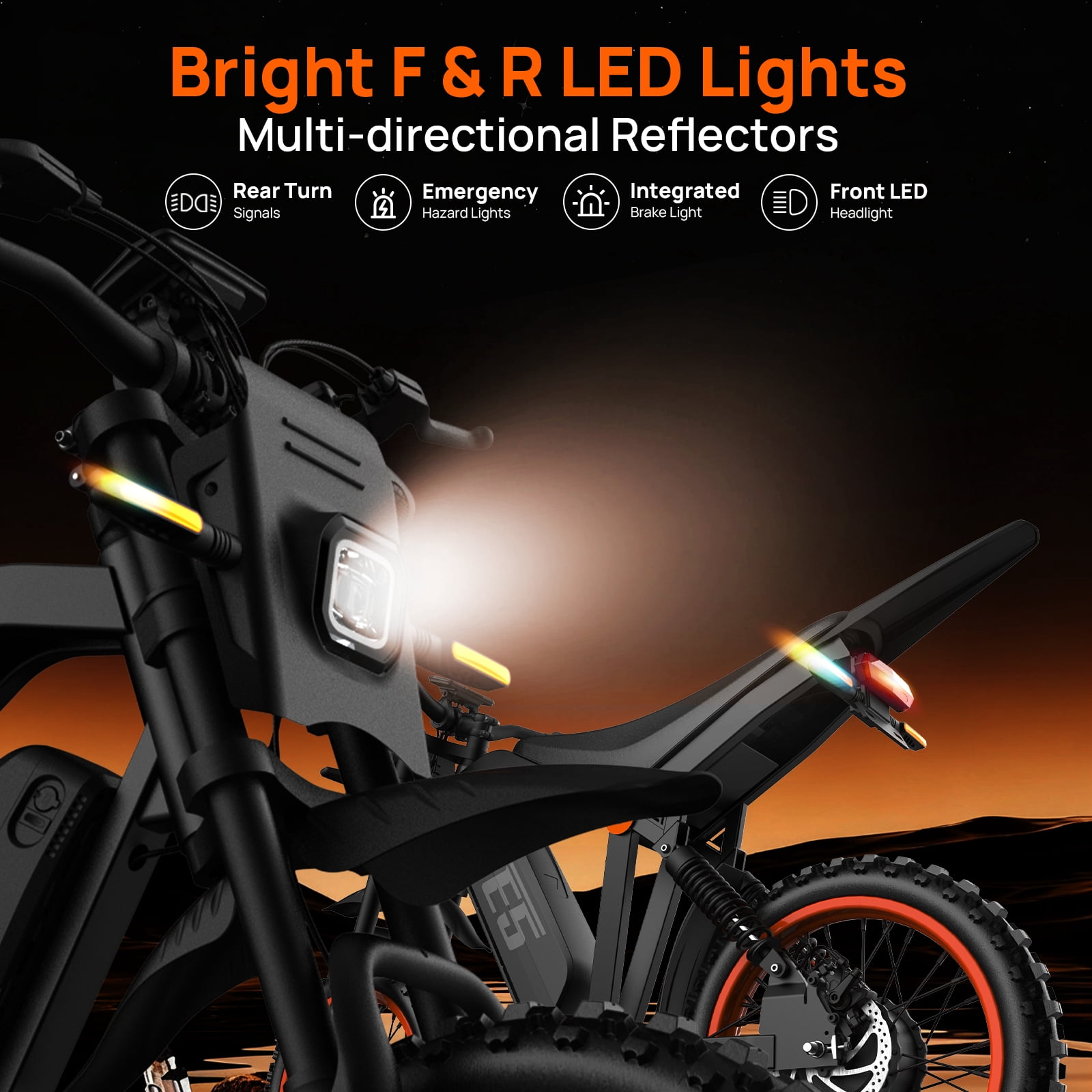 TieTie Electric Dirt Bike for Adults and Teens, Off-Road Motorcycle with 1500W Motor and 48V Battery (Black) qtzrv
