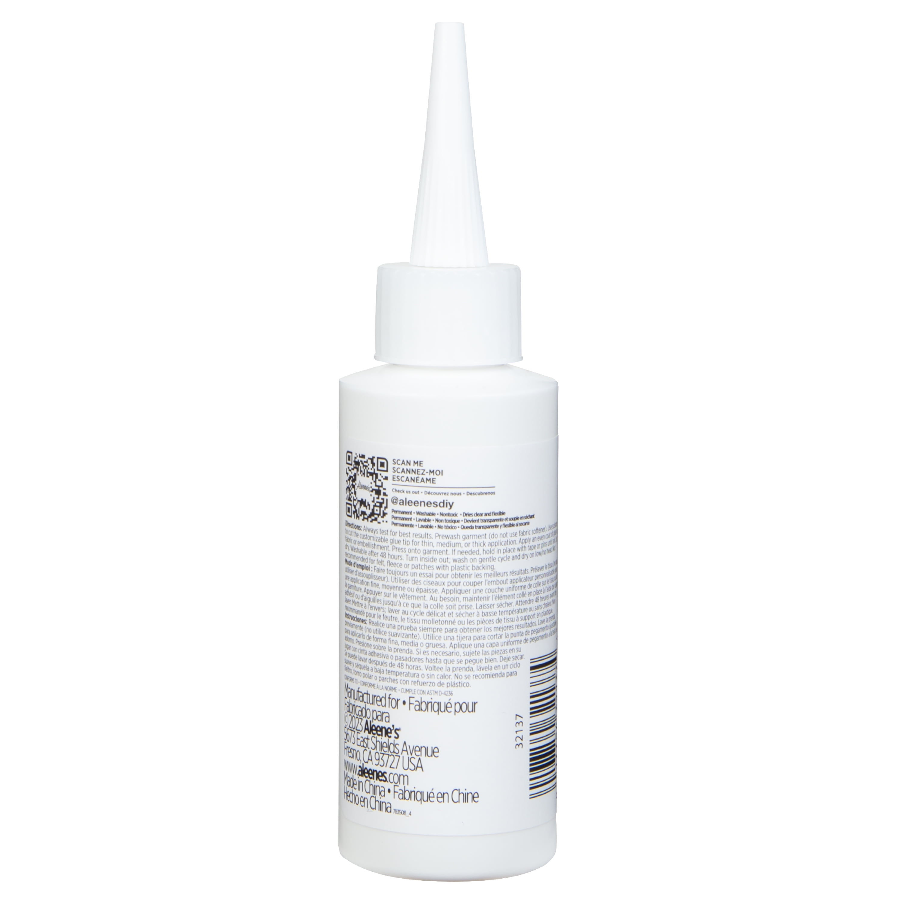 Aleene's Fabric Fusion Permanent Adhesive, Premium Clear Fabric Glue for Crafting and Repairs (Clear, 2 fl oz) 787v6