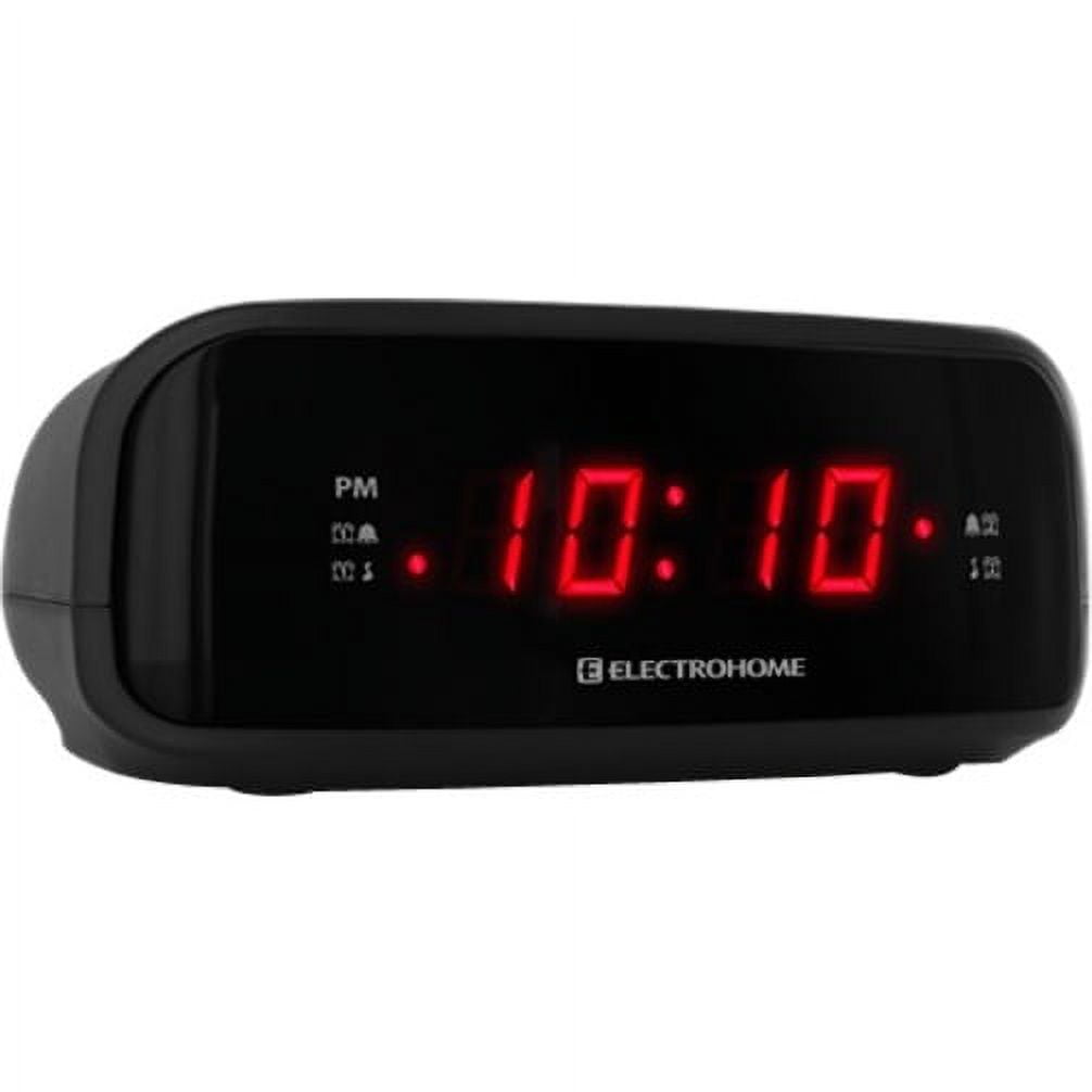 Electrohome Digital AM/FM Clock Radio with LED Display (Black, 3 in Screen) z7x4y