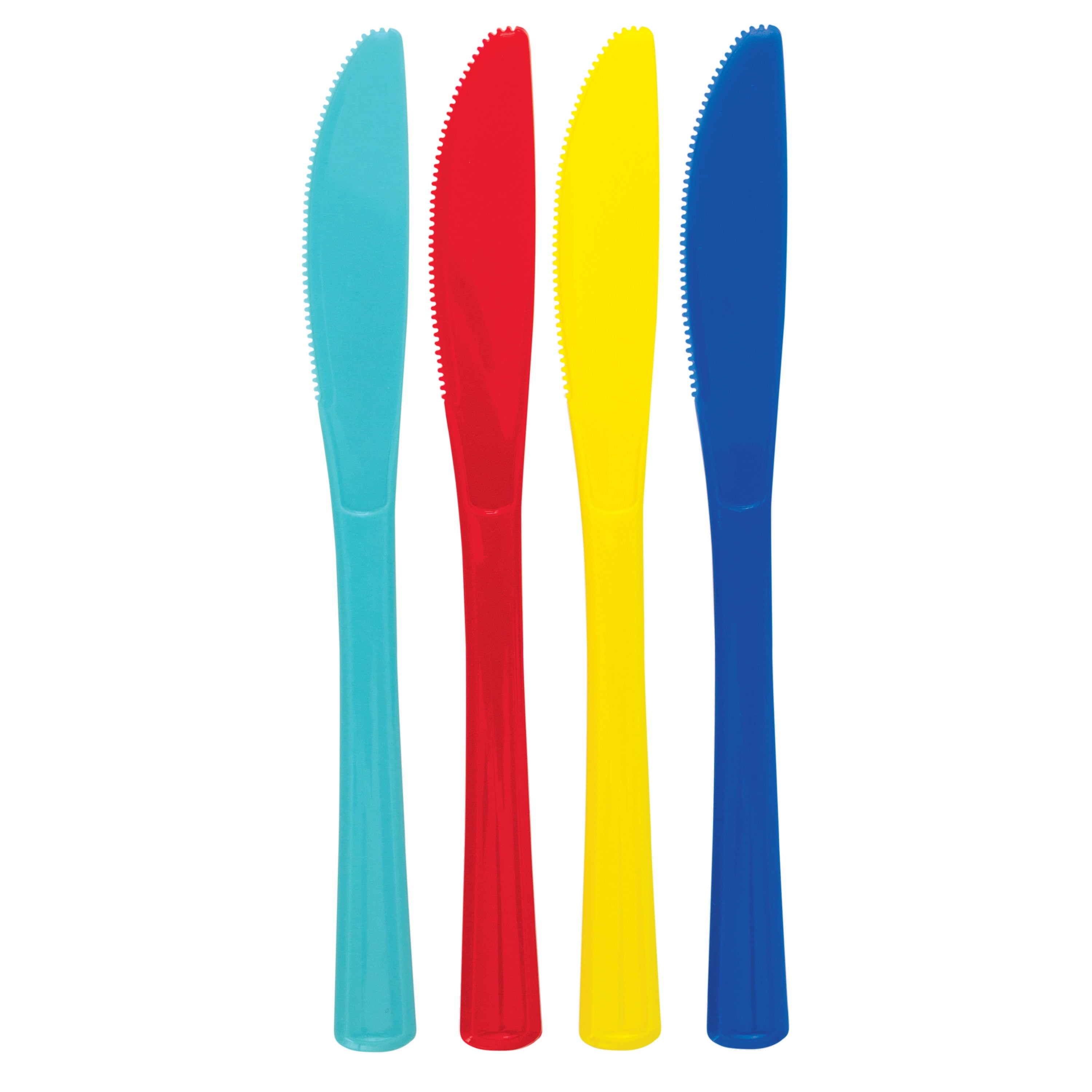 Way To Celebrate Disposable Cutlery Set, Party Supplies for Birthday and Events (Assorted Colors, 24 Pieces) pzjzr