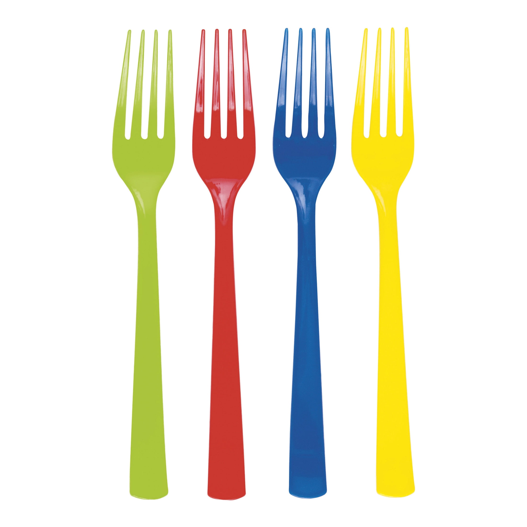 Way To Celebrate Disposable Cutlery Set, Party Supplies for Birthday and Events (Assorted Colors, 24 Pieces) pzjzr